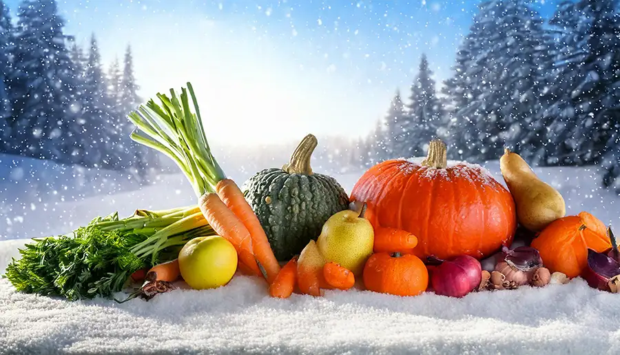 Aliments de saison en janvier - prix, poids et portions moyennes